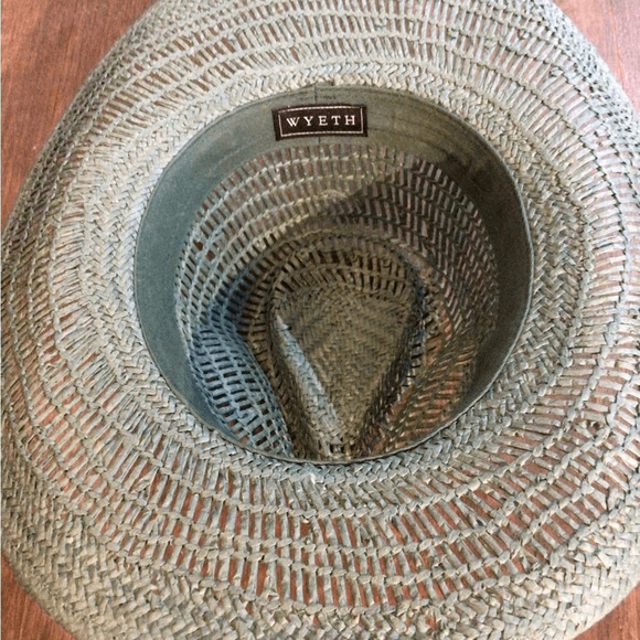 NEW! Wyeth Aquamarine Woven Straw Hat